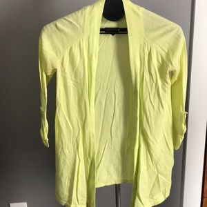 Neon yellow cardigan - express - size small
